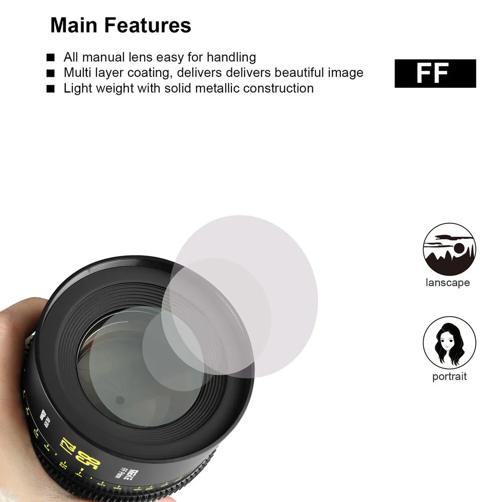 Meike 85mm T2.1 FF Prime Cine Lens (RF Mount) - Image 5
