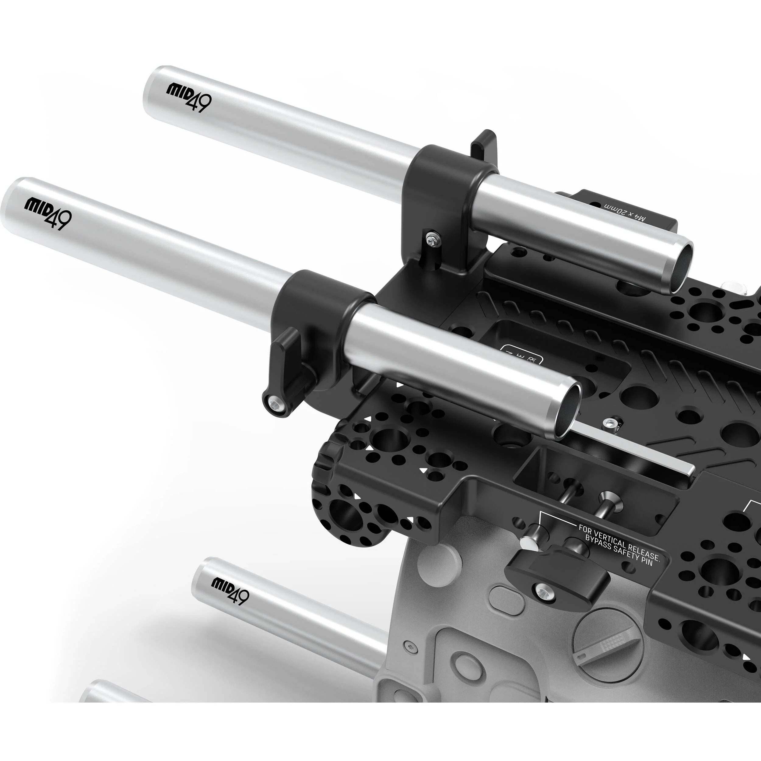 MID49 Top 15mm Rod Bracket for Sony BURANO, Canon C400, Blackmagic PYXIS & URSA Cine LF - Image 3