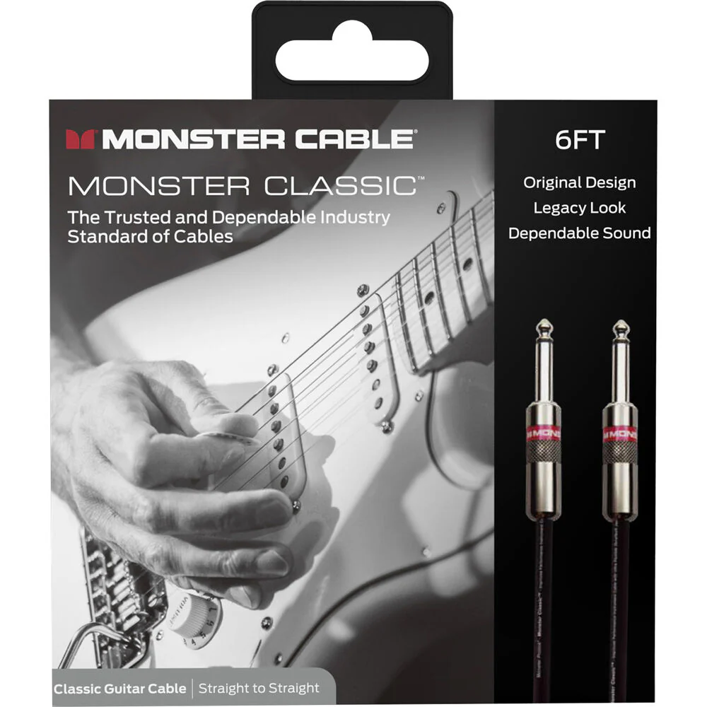 Monster Cable Prolink Classic Series Straight 1/4" Male to Straight 1/4" Male Instrument Cable (6') - Image 3