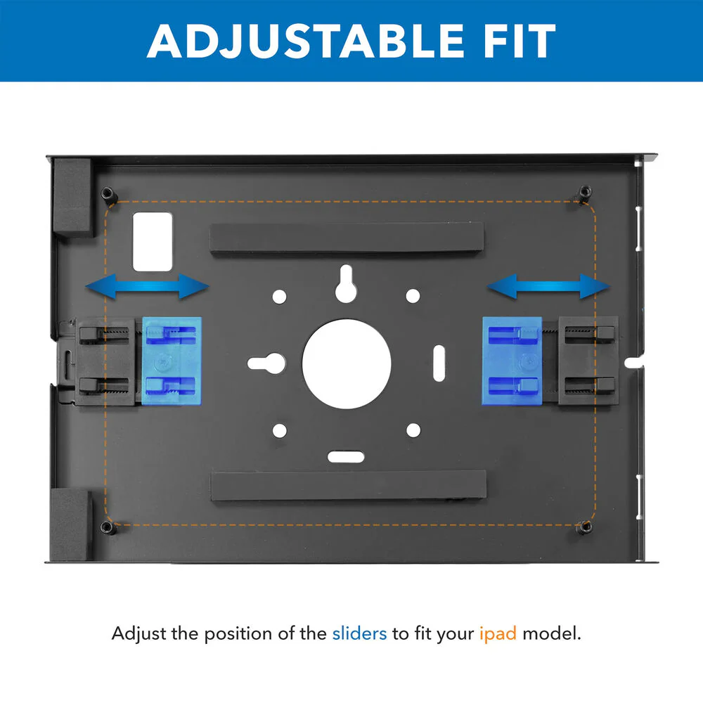 Mount-It! Anti-Theft Floor Stand with Document Holder for Apple iPad Black - Image 5
