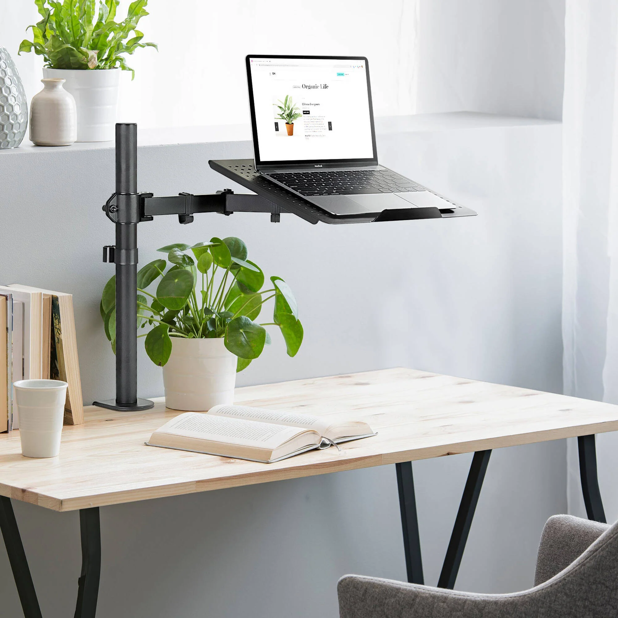 Mount-It! Height-Adjustable Laptop Notebook Desk Stand - Image 3