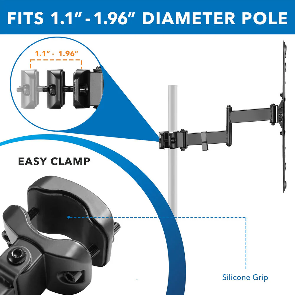 Mount-It! MI-391XL Full-Motion TV Pole Mount for 32 to 55" Displays - Image 4