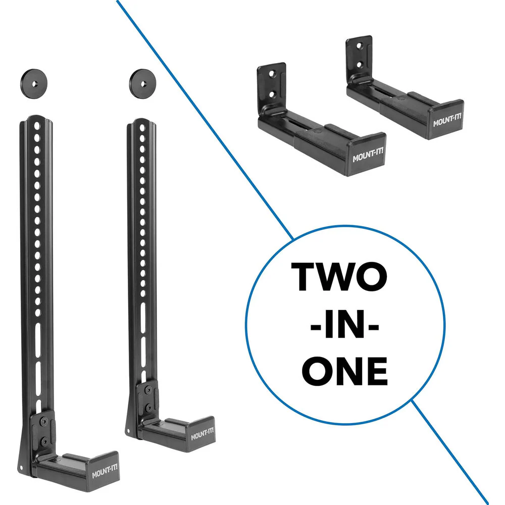 Mount-It! MI-SB50 Universal Soundbar Mount Brackets for TV And Wall Installation - Image 2
