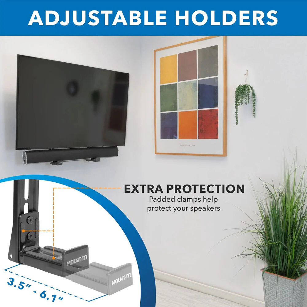 Mount-It! MI-SB50 Universal Soundbar Mount Brackets for TV And Wall Installation - Image 5