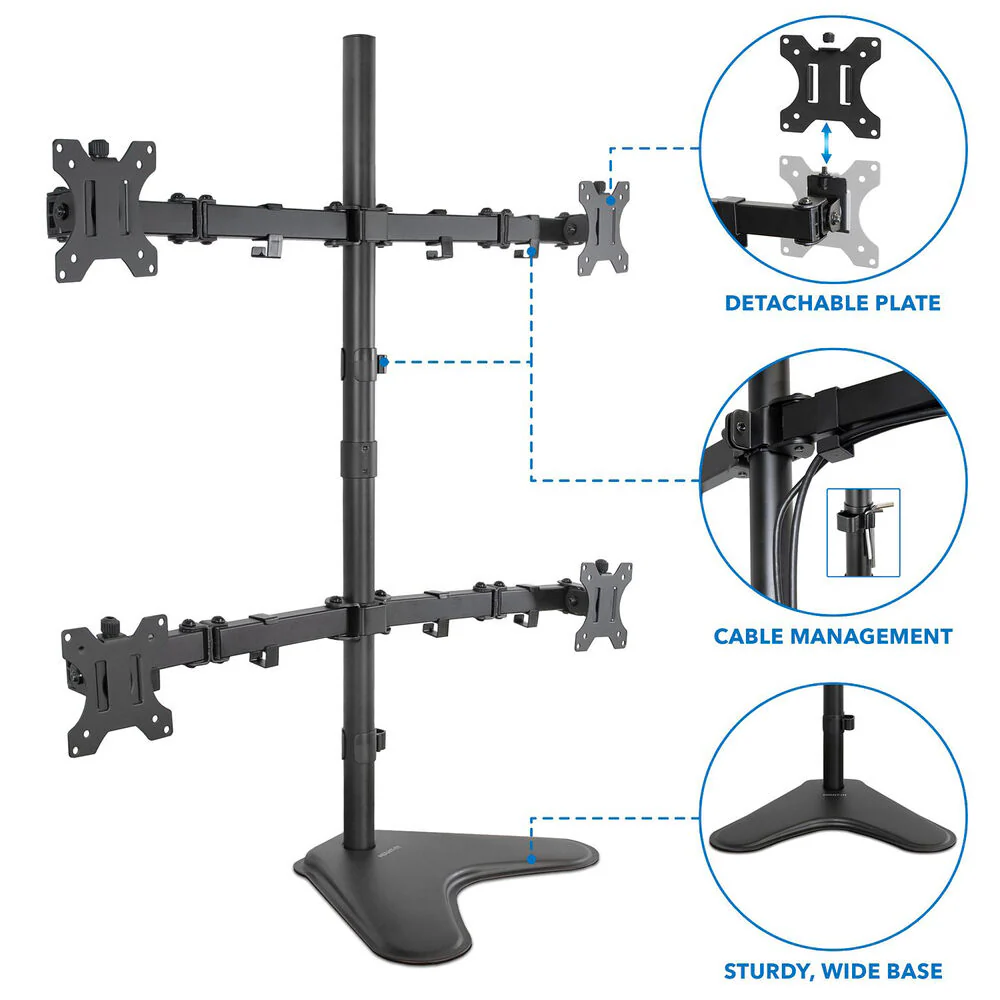 Mount-It! Quad Monitor Desk Mount for Displays up to 32" - Image 4