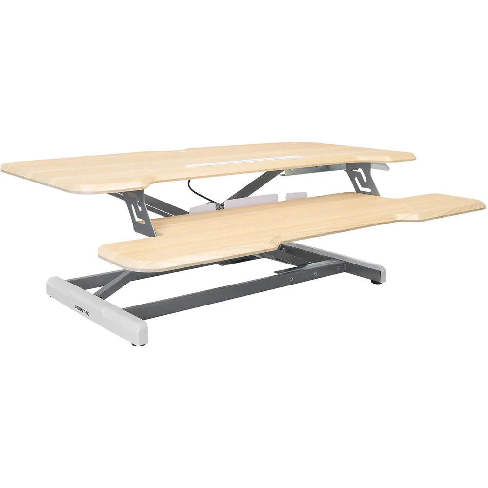 Mount-It! Standing Desk Converter with 38" Desktop (Maple) - Image 7