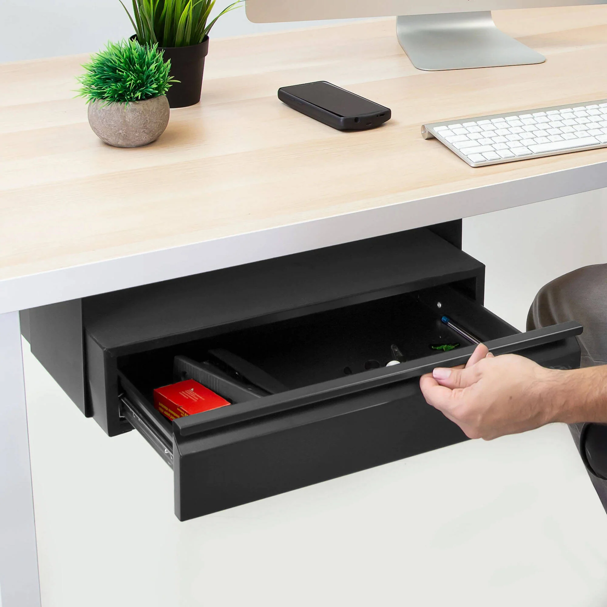 Mount-It! Under Desk Pull-Out Drawer Kit with Shelf - Image 4