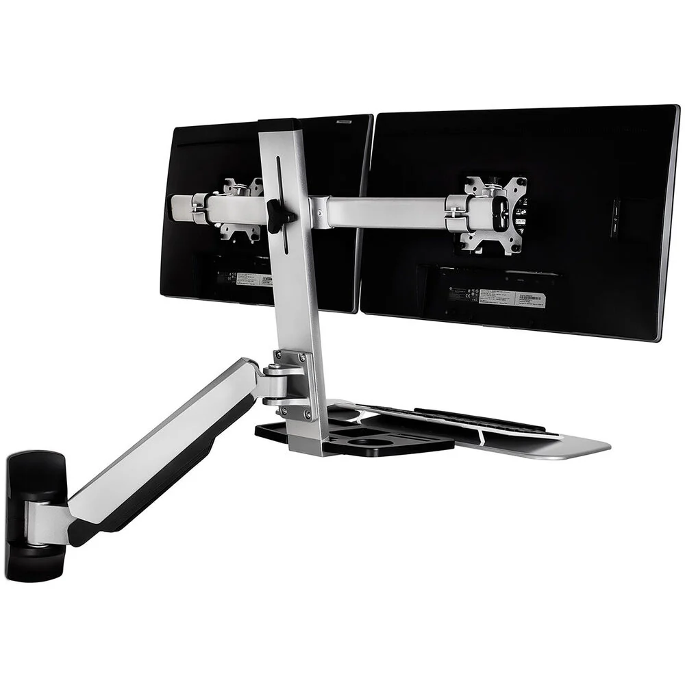 Mount-It! Wall-Mounted Dual Monitor Workstation - Image 2