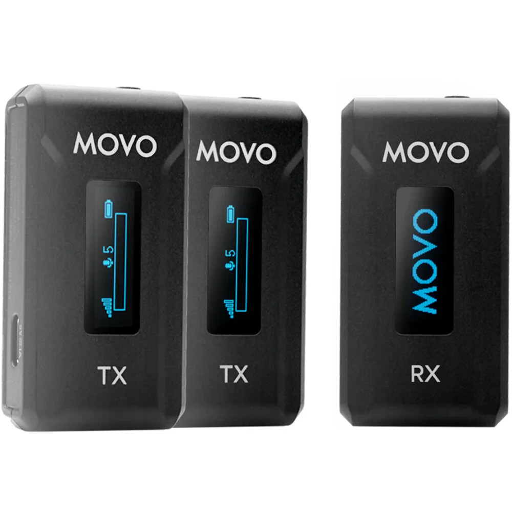 Movo Photo WMX-2-DUO 2-Person Wireless Microphone System for Cameras (2.4 GHz) - Image 2