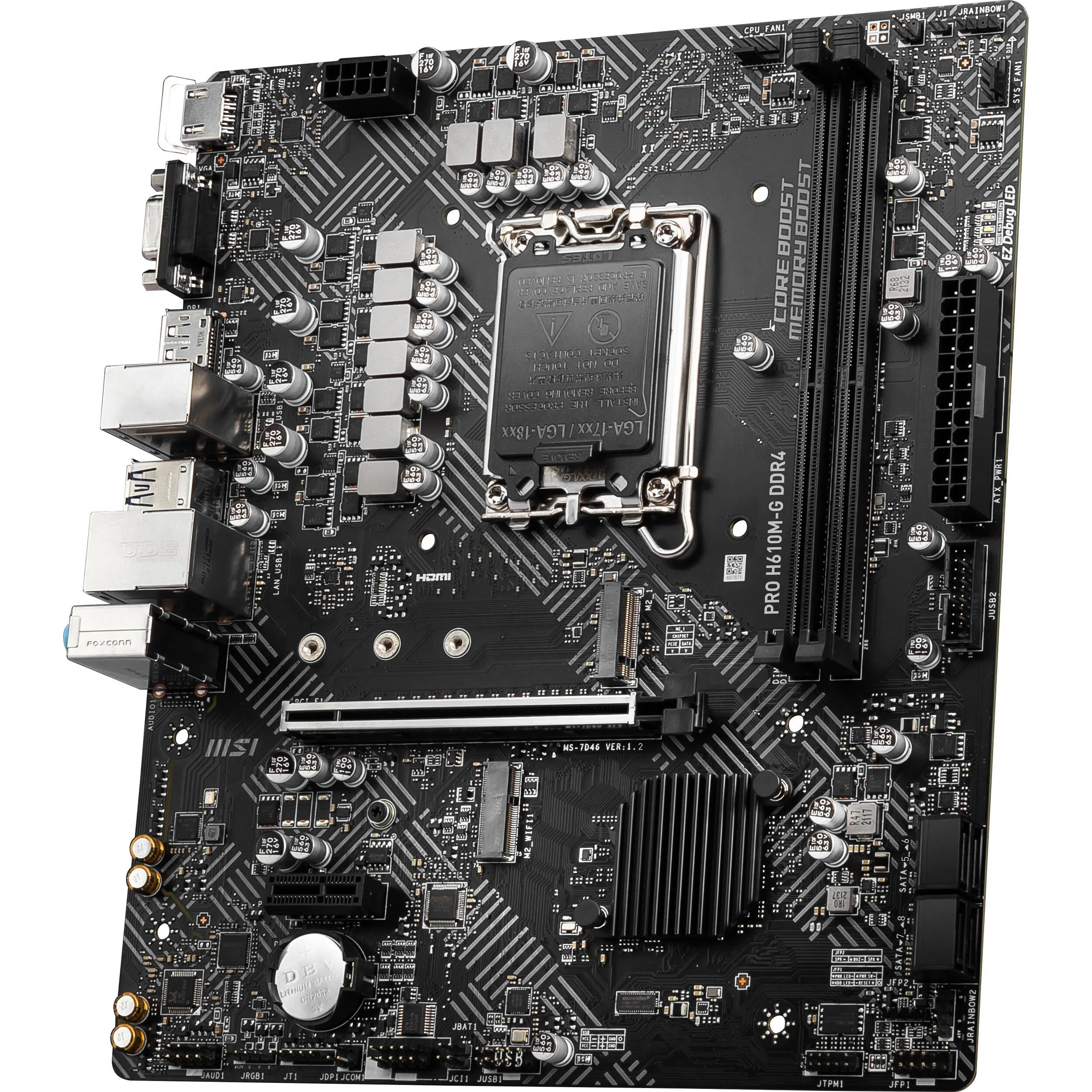 MSI PRO H610M-G DDR4 Micro-ATX LGA 1700 Motherboard - Image 3