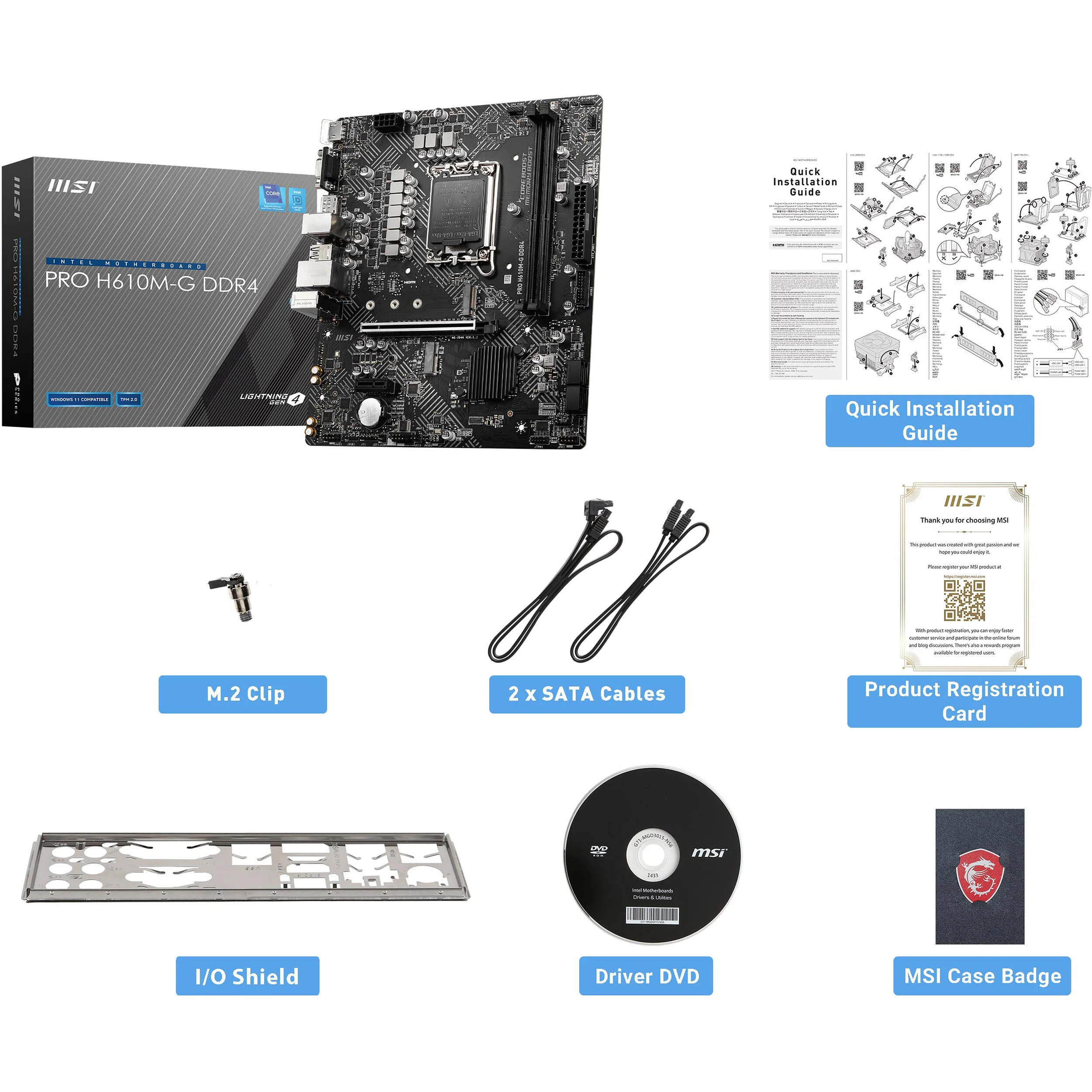 MSI PRO H610M-G DDR4 Micro-ATX LGA 1700 Motherboard - Image 6