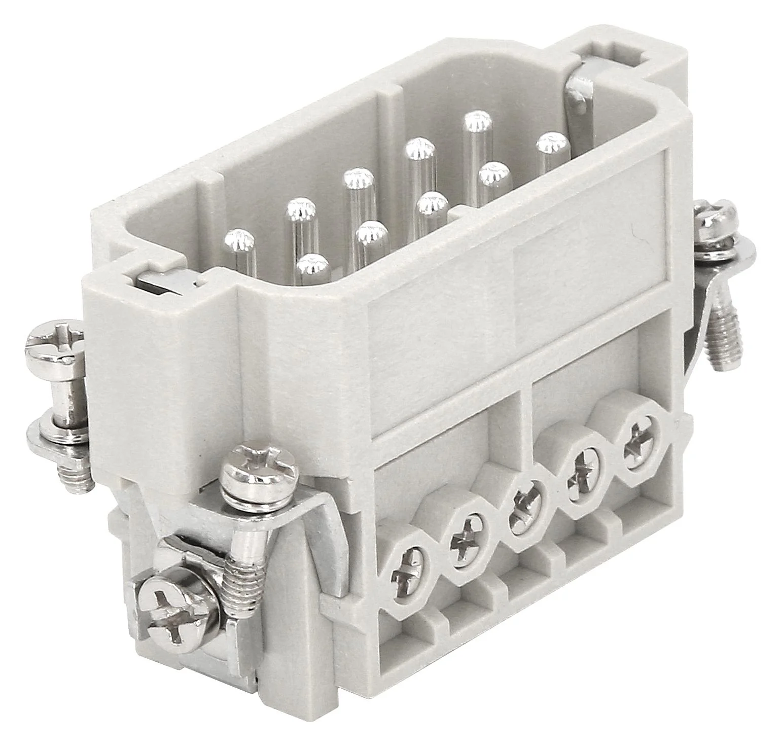 Multicomp PRO MP009519 MP009519 Heavy Duty Connector MP-HA Inserts Insert 10+PE Contacts 10A Plug Screw Pin - Image 2
