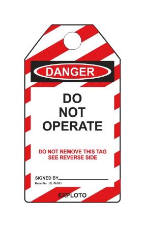 MULTICOMP PRO MP014083 Safety Lockout Tagout, PVC (Polyvinylchloride), 75 mm x 145 mm x 0.4 mm