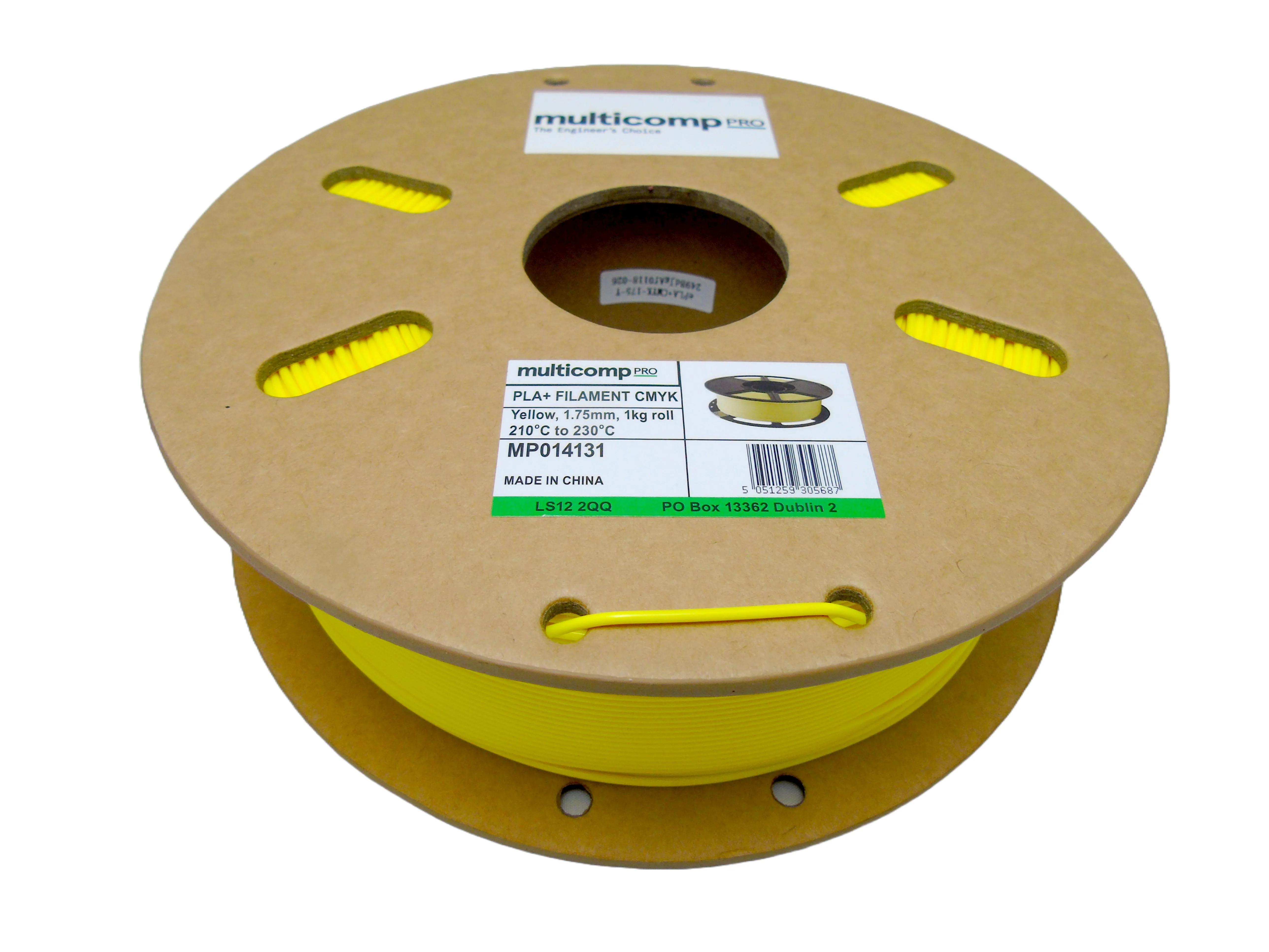MULTICOMP PRO MP014131 3D Printer Filament, 1.75mm, PLA (Polylactide), Yellow, 1kg, 210°C to 230°C - Image 5