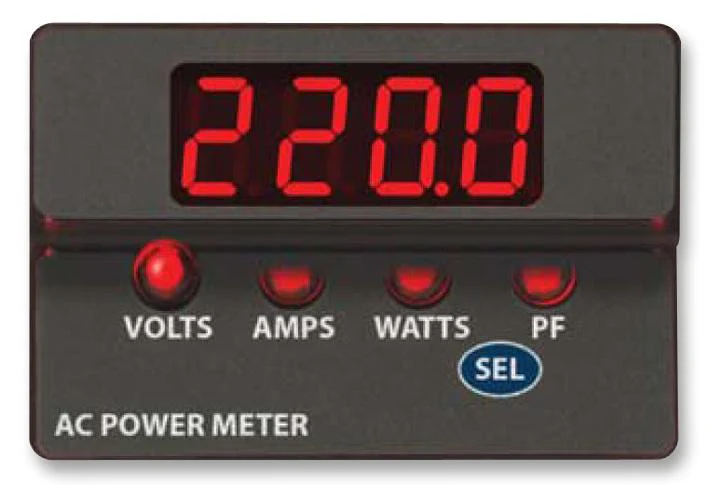 MURATA POWER SOLUTIONS ACM20-5-AC1-R-C Digital Panel Meter, LED, 4 Digits, Four Function, Current, Voltage, Active Power, Power Factor