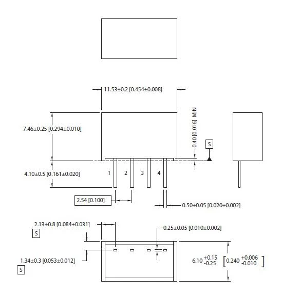 Murata Power Solutions CRE1S0305S3C Isolated Through Hole DC/DC Converter ITE 1:1 1 W Output 5 V 200 mA - Image 2