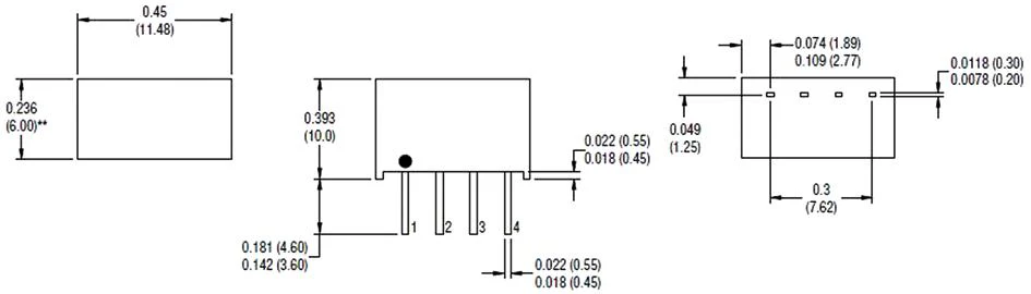 Murata Power Solutions NME2405SC NME2405SC Isolated Through Hole DC/DC Converter ITE 1:1 1 W Output 5 V 200 mA - Image 2