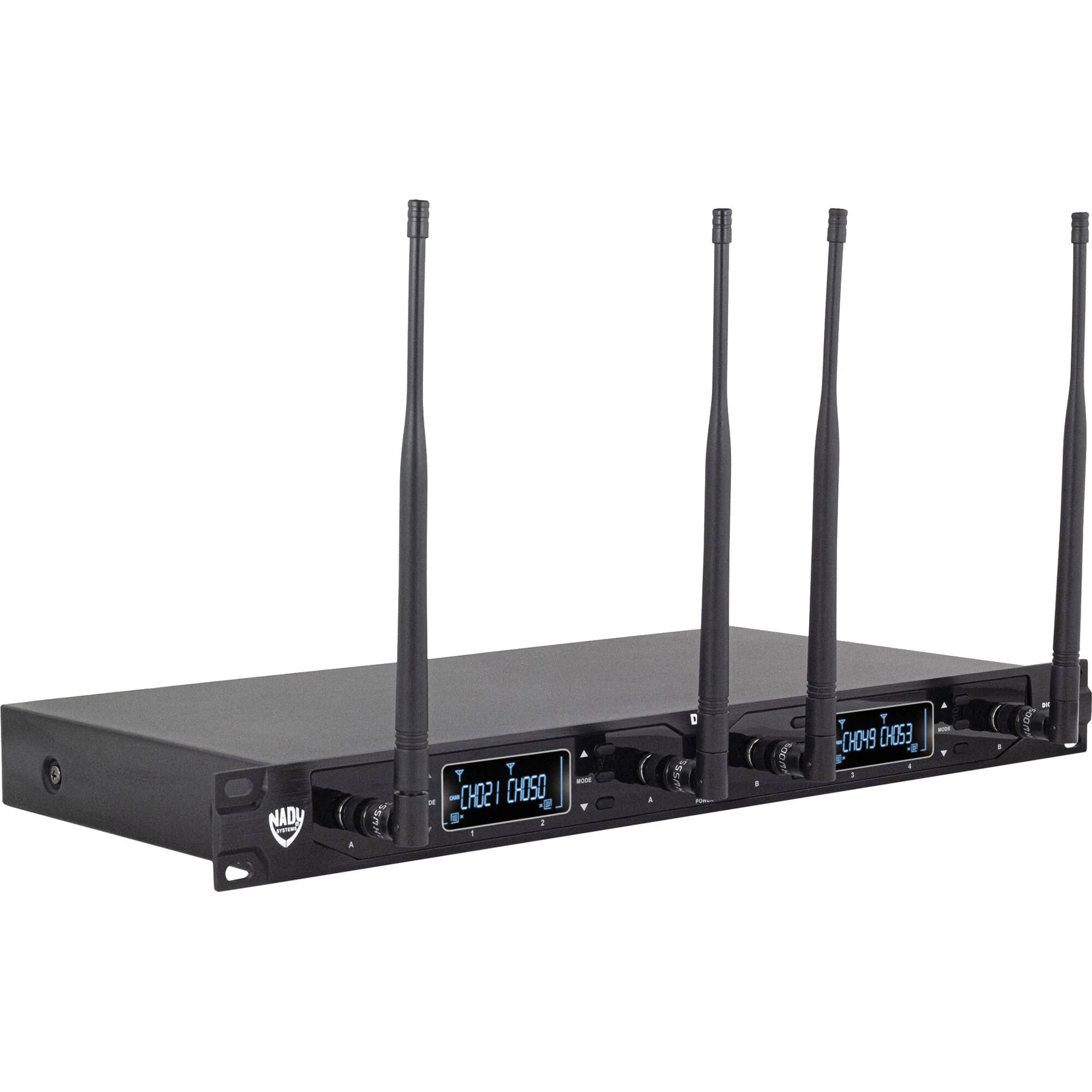 Nady D-450-LT-HM10 Four-Person Digital Wireless System with Black Lavalier & Black Headset Mics (515 to 598 MHz) - Image 2