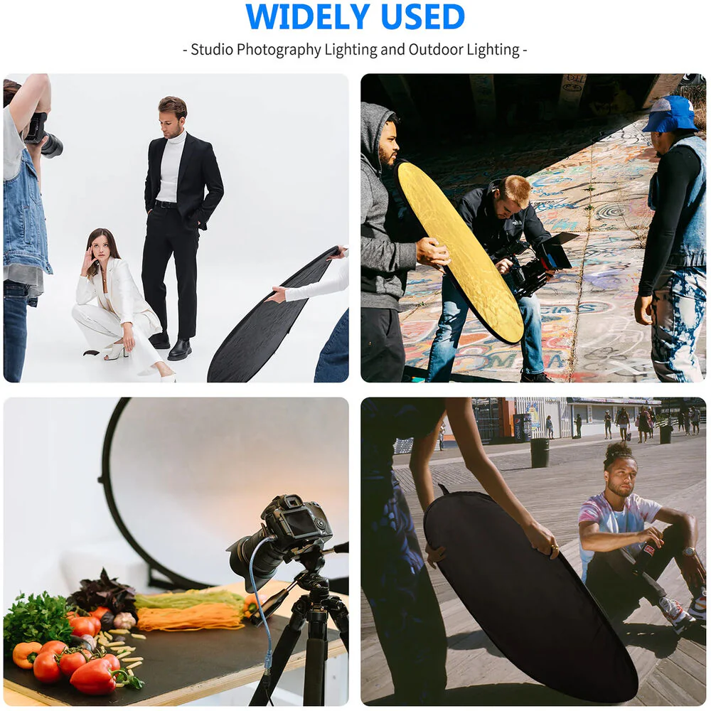 Neewer 5-in-1 Portable Lighting Reflector/Diffuser Kit (2 x 3') - Image 3