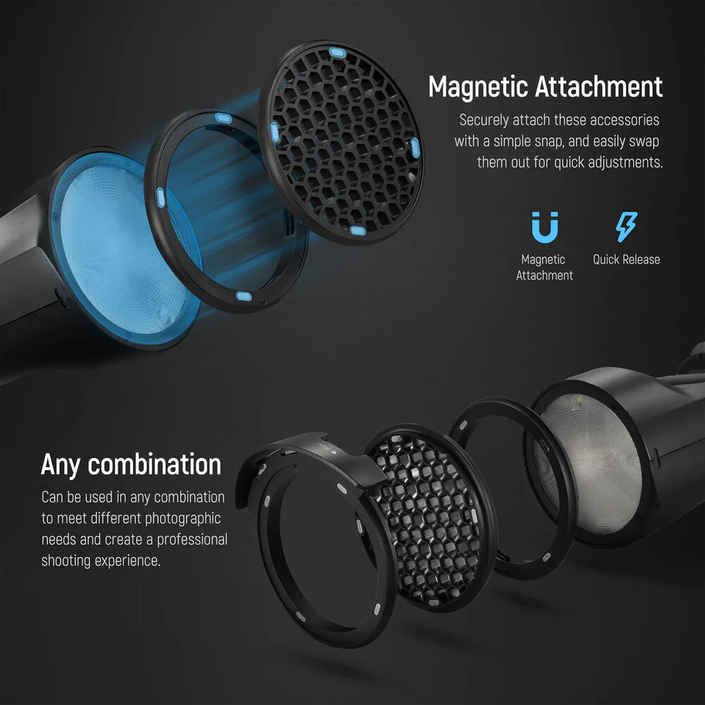 Neewer Magnetic Accessories Kit for Z1/Z2 Round Head Flashes - Image 3