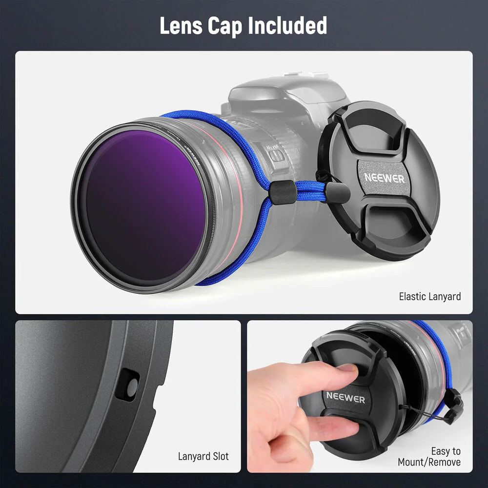 Neewer MRC ND2-ND400 VND Filter with Lens Cap (62mm) - Image 5