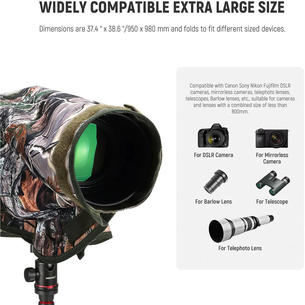 Neewer PB021 Dual-Sided Camouflage Rain Cover (Medium) - Image 3