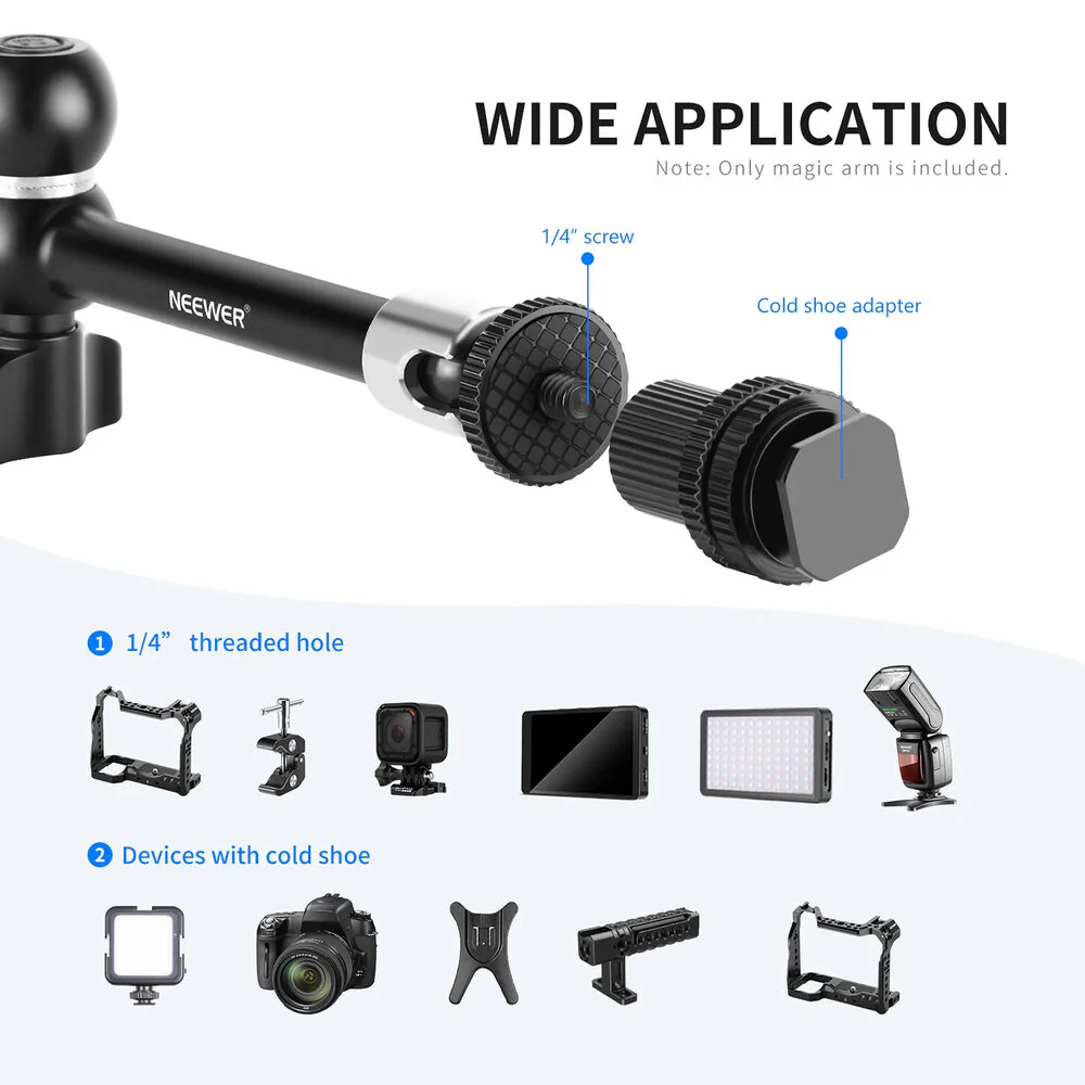 Neewer ST20 Magic Arm with Super Clamp (11") - Image 3