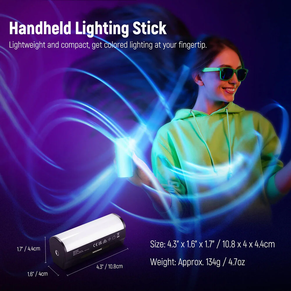 Neewer TL96 RGB Magnetic Handheld Light Stick - Image 4