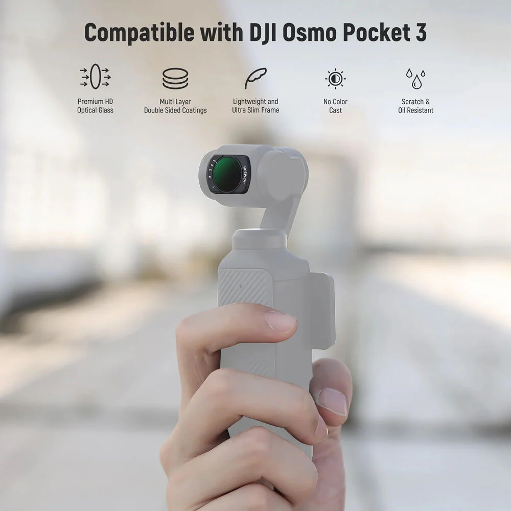 Neewer VND Filter Kit for DJI Osmo Pocket 3 (ND2-32 & ND64-512) - Image 2