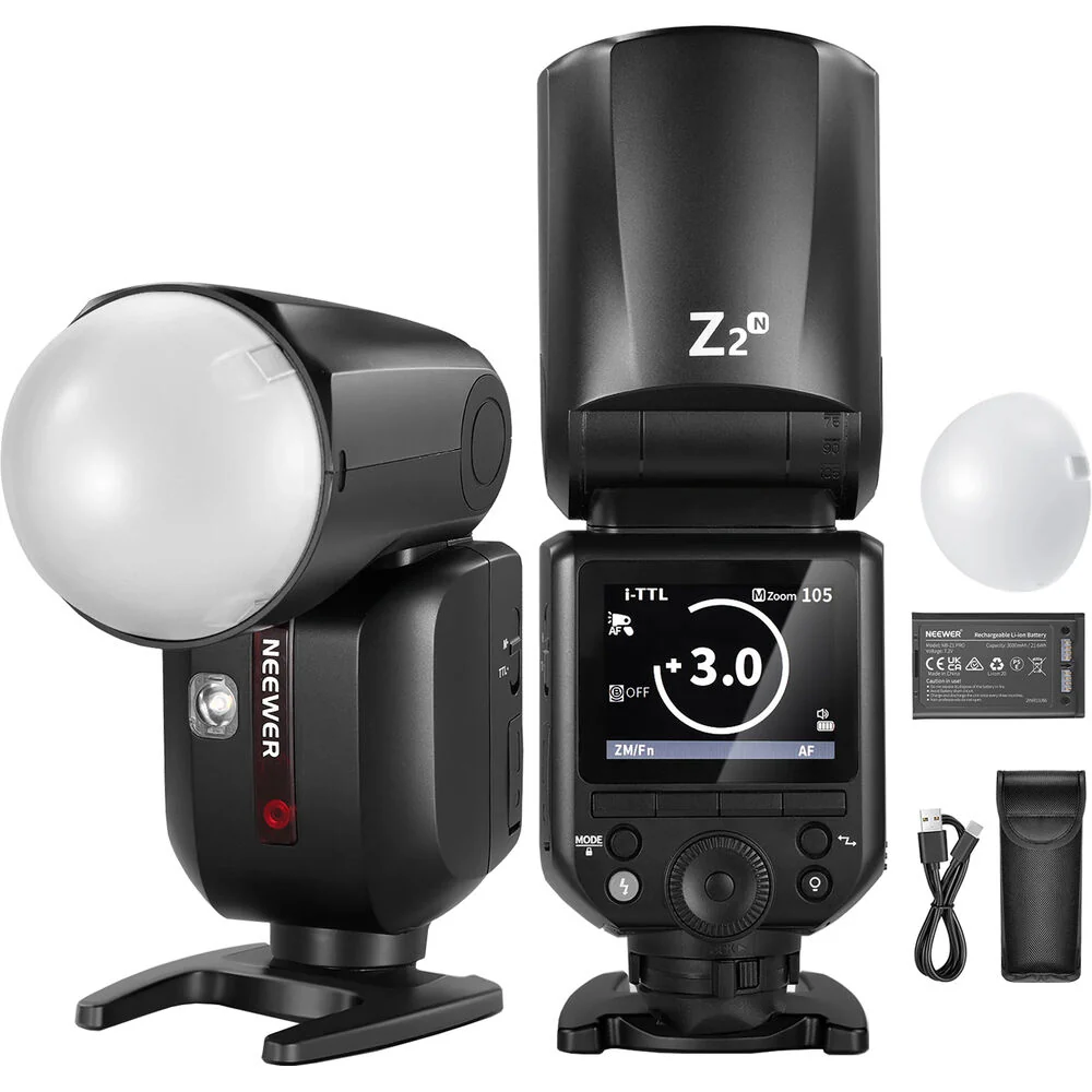 Neewer Z2-N TTL Round Head Flash Speedlite for Nikon (Diffuser Kit)