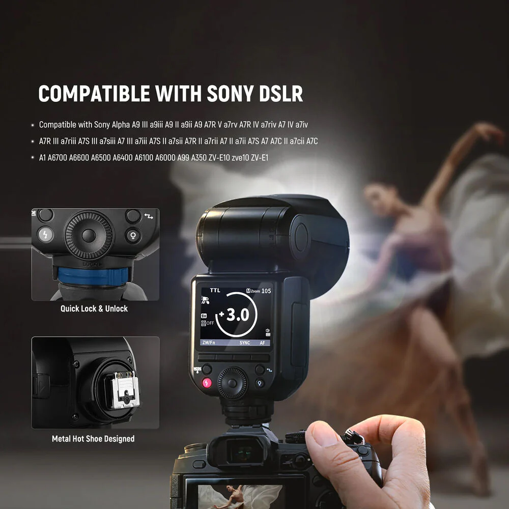 Neewer Z2PRO-S TTL Round Head Flash Speedlite for Sony - Image 7
