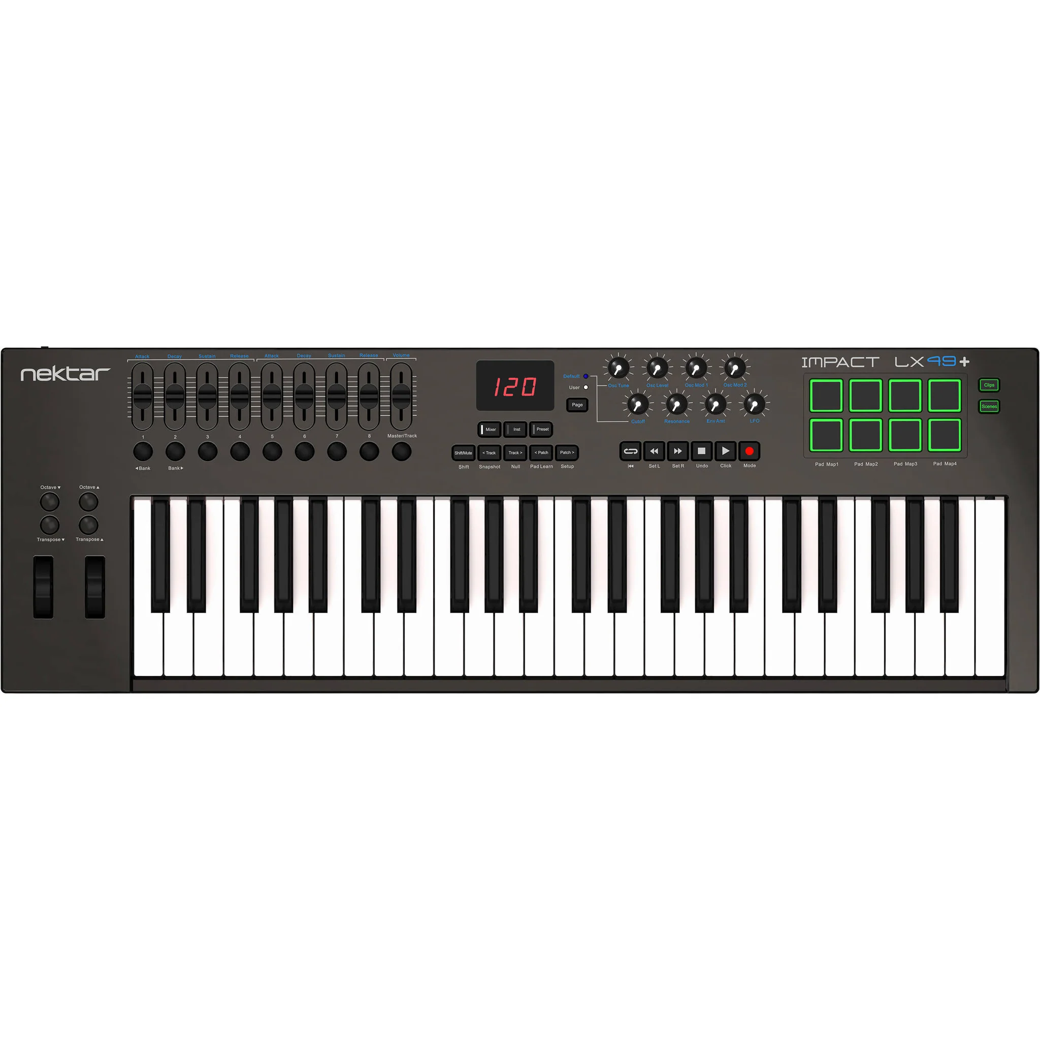 Nektar Technology Impact LX49+ 49-Key USB MIDI Controller Keyboard - Image 5