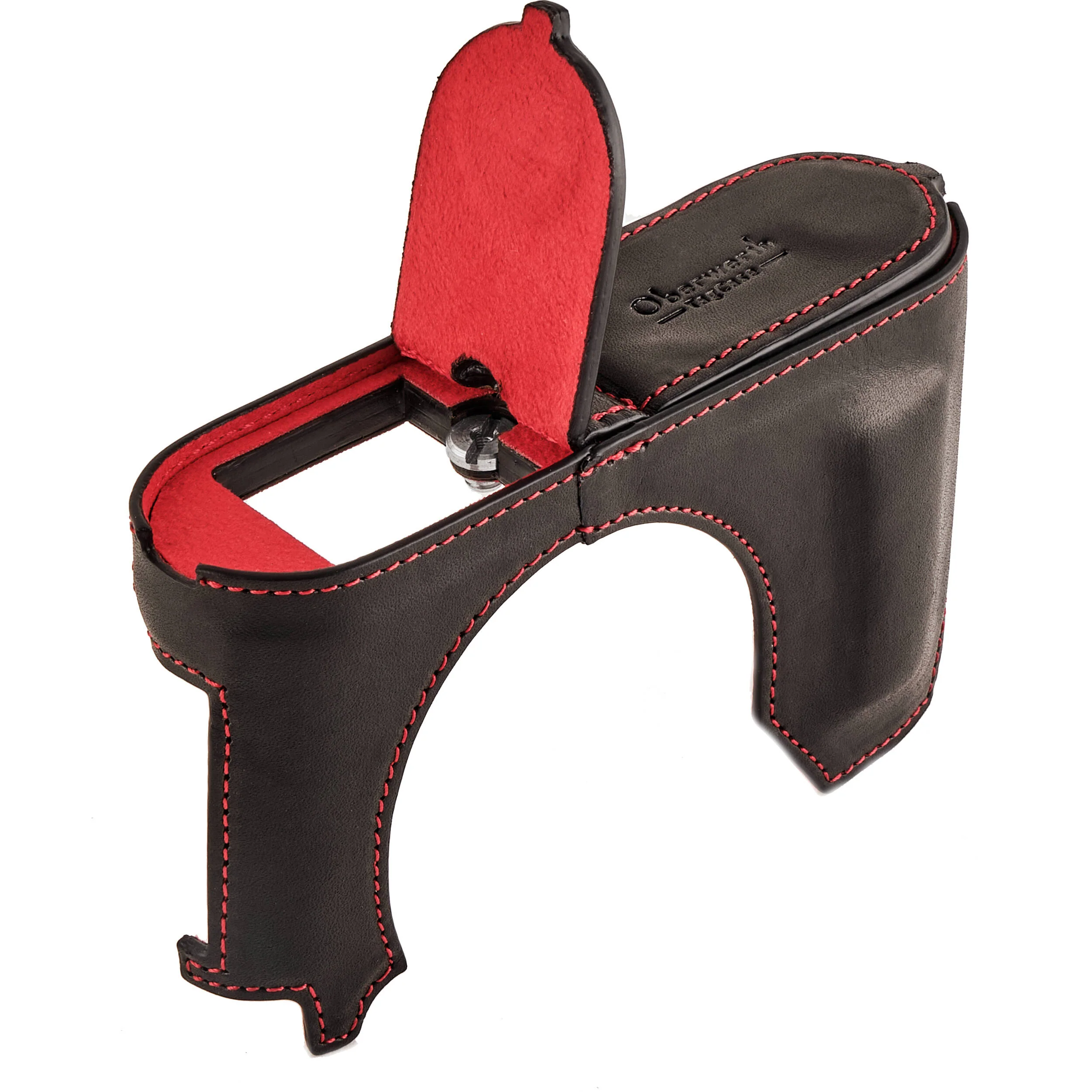 Oberwerth TagCase Classic Line Leder for Leica Q3 (Black with Red Lining) - Image 6