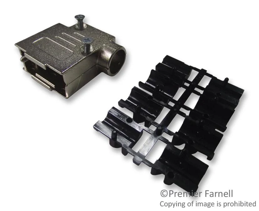 OSSI DSZK9-K D Sub Backshell, Shielded, DSZK Series, DE, 90°, Zinc Body