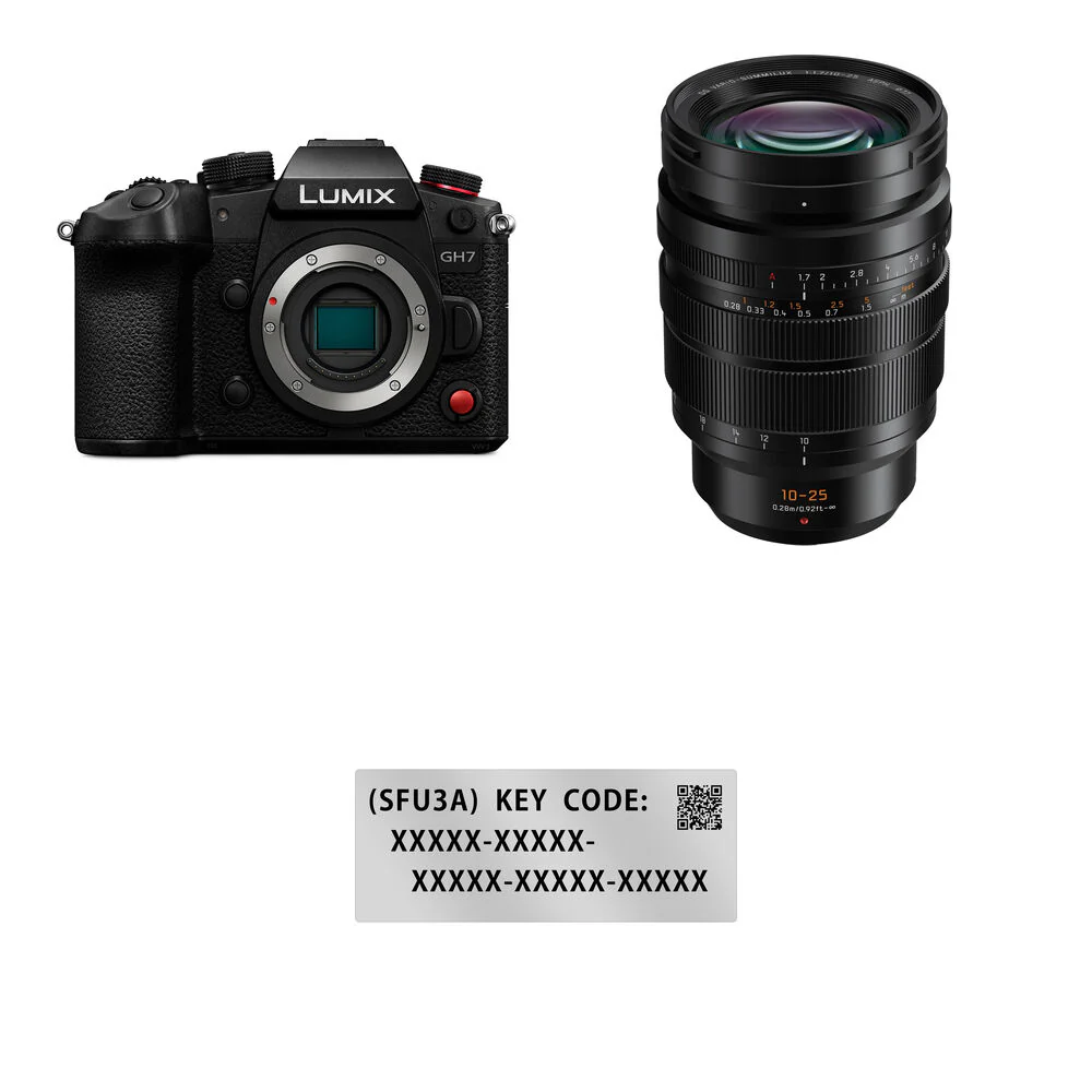 Panasonic Lumix GH7 Mirrorless Camera with 10-25mm f/1.7 Lens and ARRI LogC3 Firmware Upgrade Kit (Black)