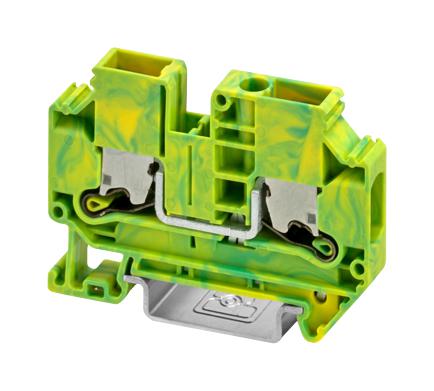 PHOENIX CONTACT 1329495 DIN Rail Mount Terminal Block, 2 Ways, 20 AWG, 8 AWG, 6 mm², Push-X