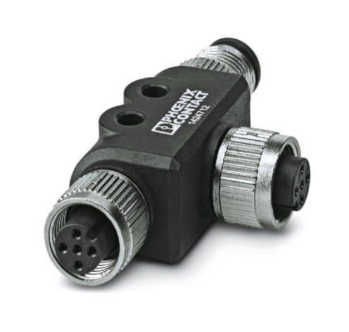 PHOENIX CONTACT 1424712 Sensor Splitter, T - Style, Panel Mount, 5 Position M12 Receptacle
