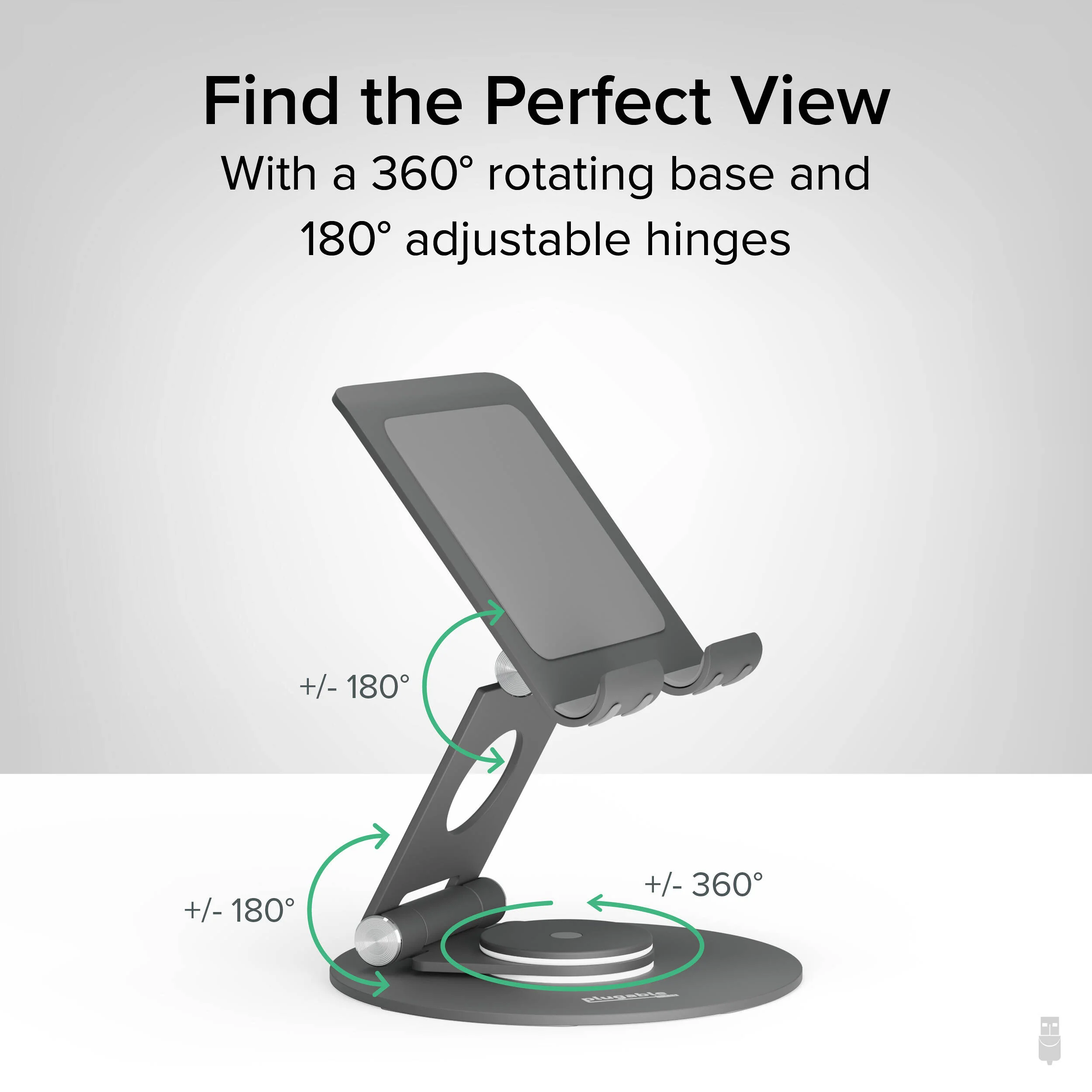 Plugable 15.6" USB-C Portable Monitor with Universal Tablet Stand, Bluetooth Keyboard, and Case - Image 5