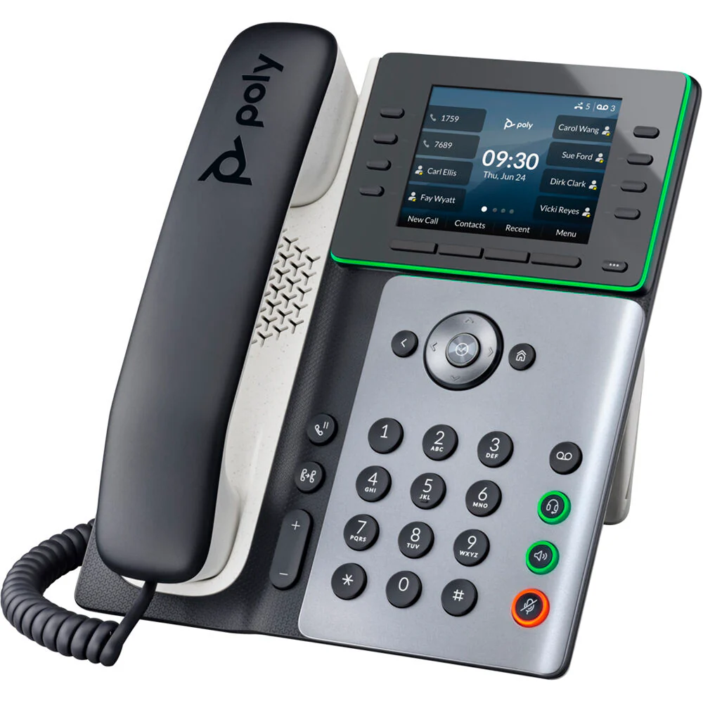 Poly Edge E350 IP Desk Phone with Power Adapter