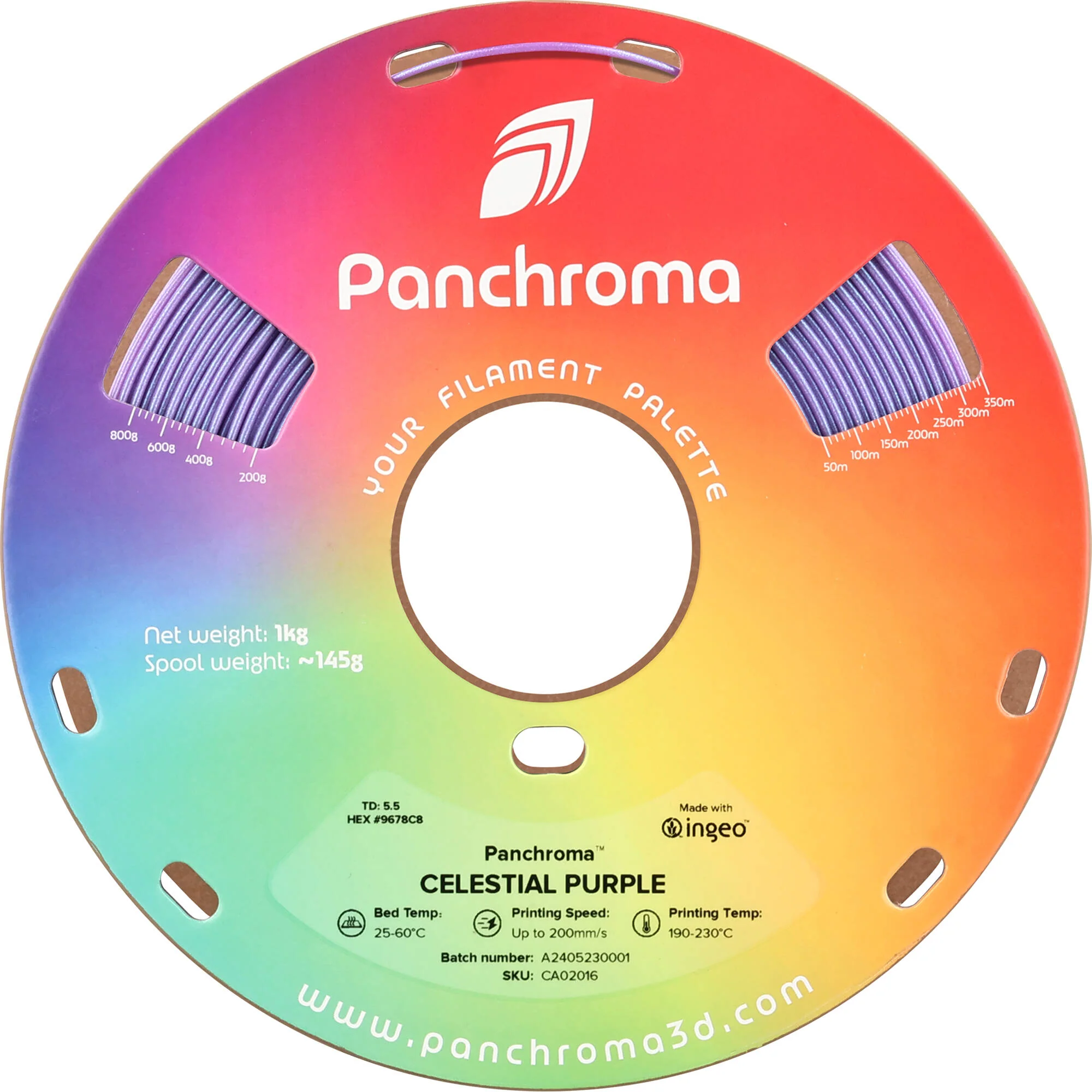 Polymaker Panchroma Celestial PLA Filament (1kg, Celestial Purple) - Image 4