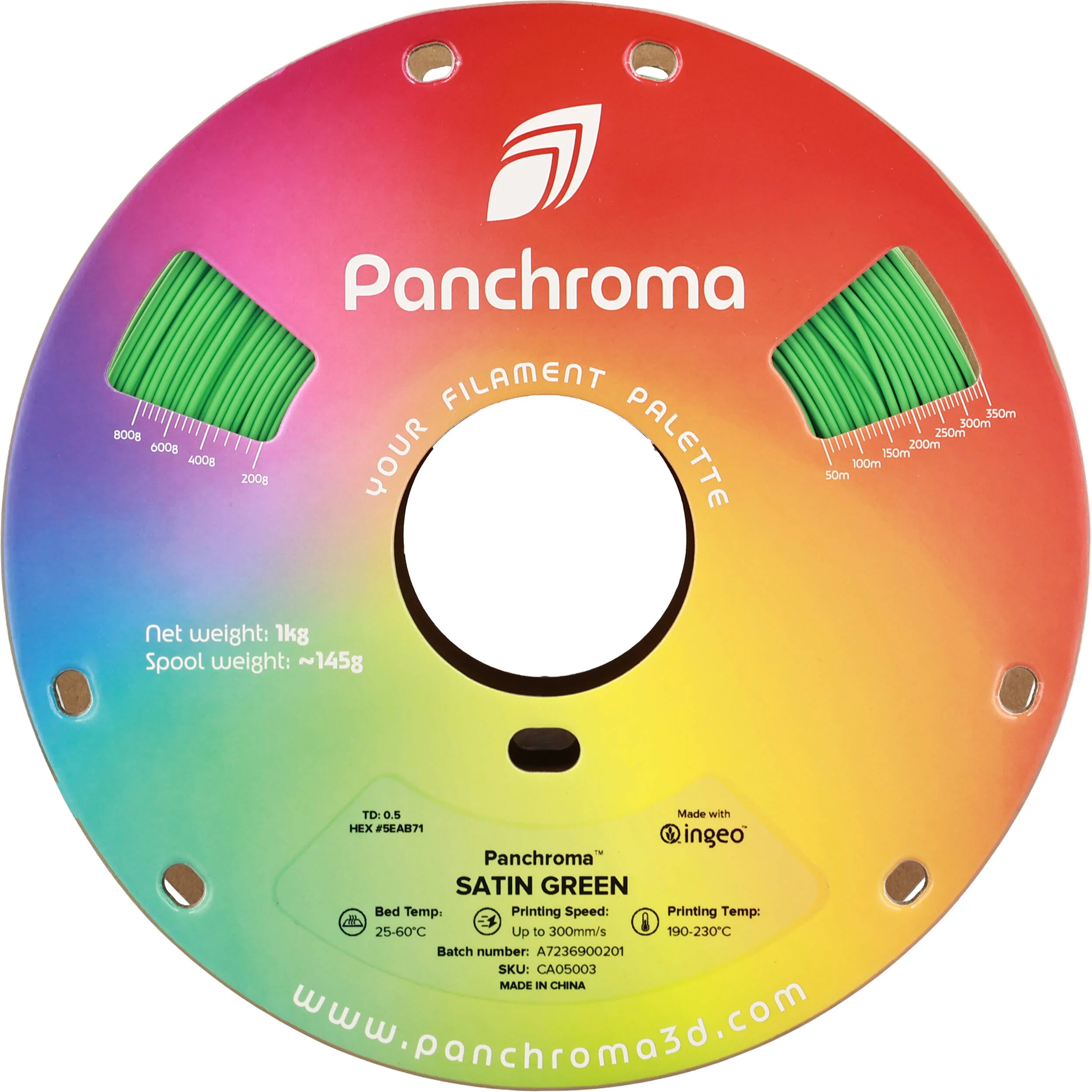 Polymaker Panchroma Marble PLA Filament (1kg, Green) - Image 3
