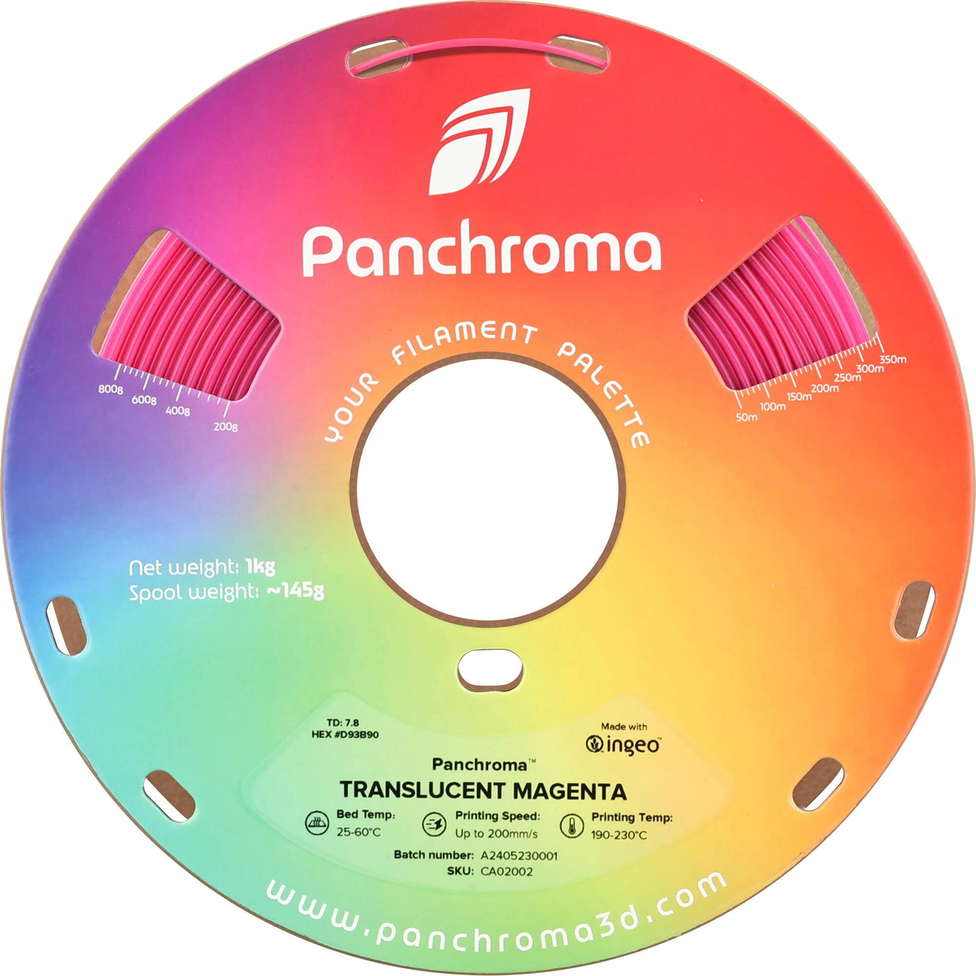 Polymaker Panchroma Translucent PLA Filament (1kg, Magenta) - Image 4