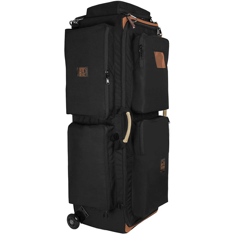 Porta Brace Production Case with Dividers & Off-Road Removable Wheels (Large, Black) - Image 3