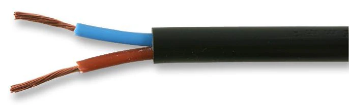 PRO Power 3182Y-0.50MMBLK100M Multicore Cable Flexible Per Metre Unscreened 2 Core 0.5 mm²
