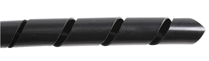 PRO POWER RWSWBLK-08 10M Spiral Wrap, 0.31 ", 8 mm, Polyethylene, Black, 32.8 ft, 10 m