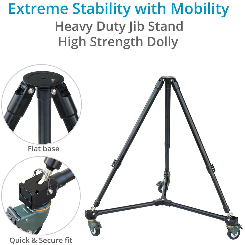 Proaim 20' Fraser Traveler Jib Kit with Tripod Stand and Dolly - Image 5