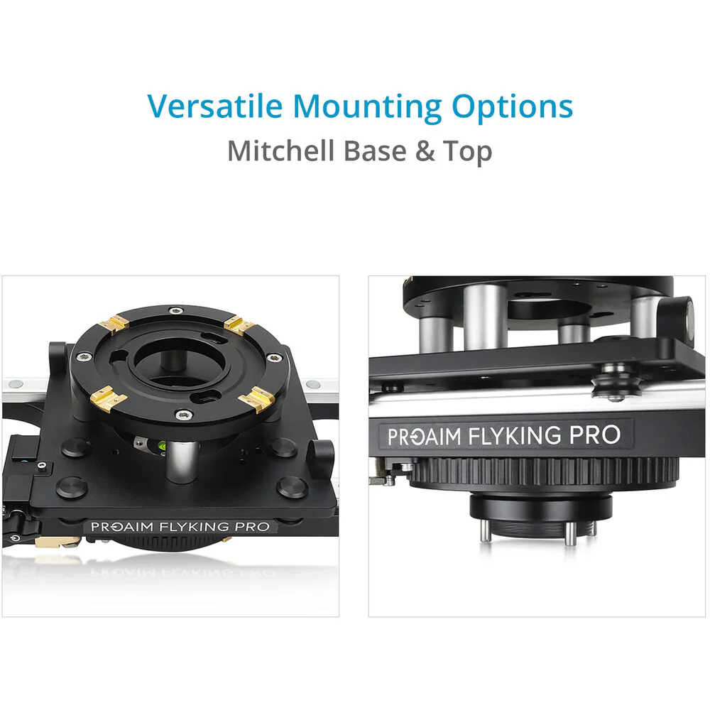 Proaim Flyking Professional Video Camera Slider with Mitchell Plate (2') - Image 3