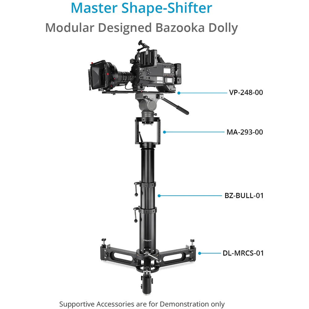Proaim Marcus Camera Dolly with Euro/Elemac Bazooka Adapter Mount - Image 2