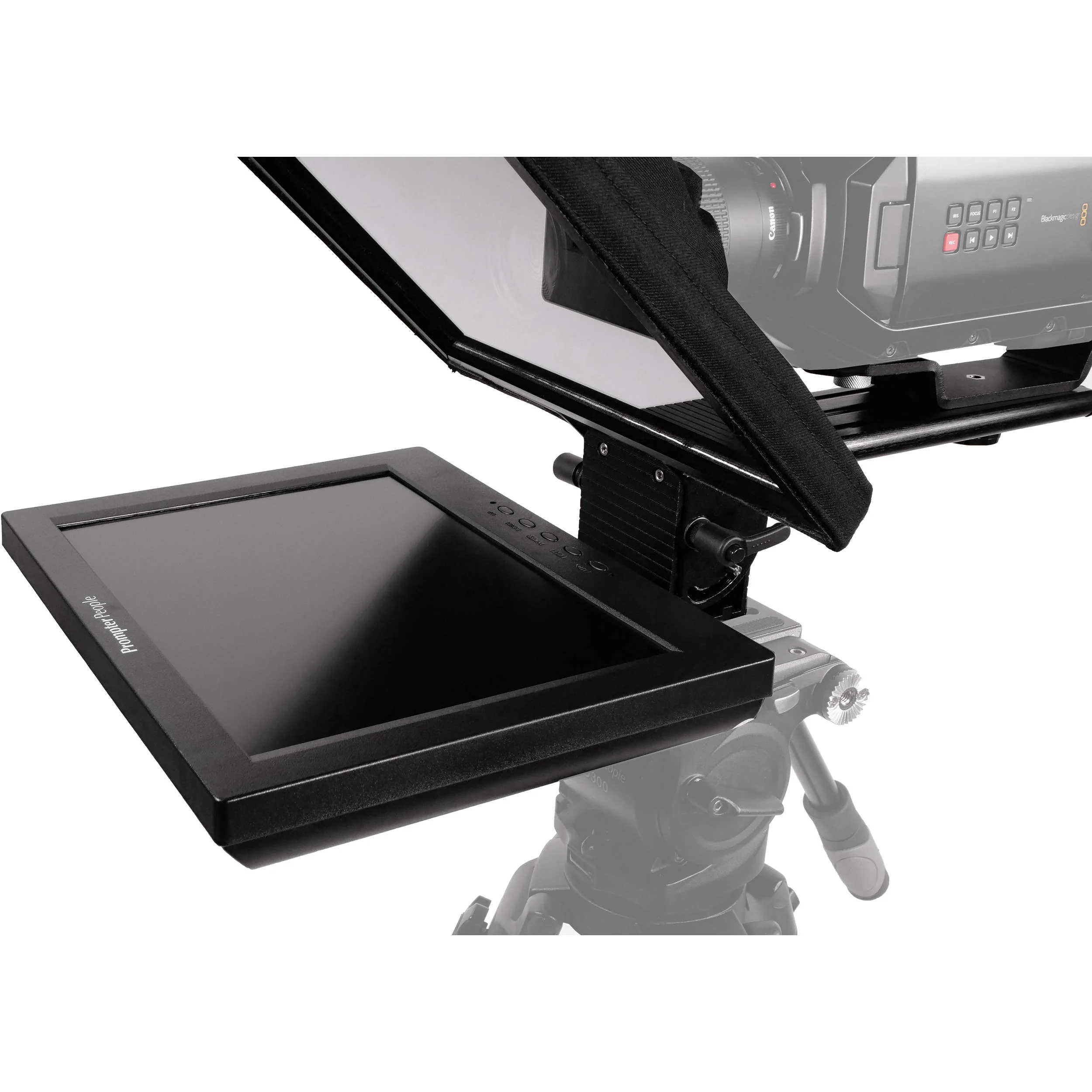 Prompter People PAL12 Prompter Pal Teleprompter with Auto-Reversing Monitor, 12 x 12" Glass, and Camera Sled - Image 3
