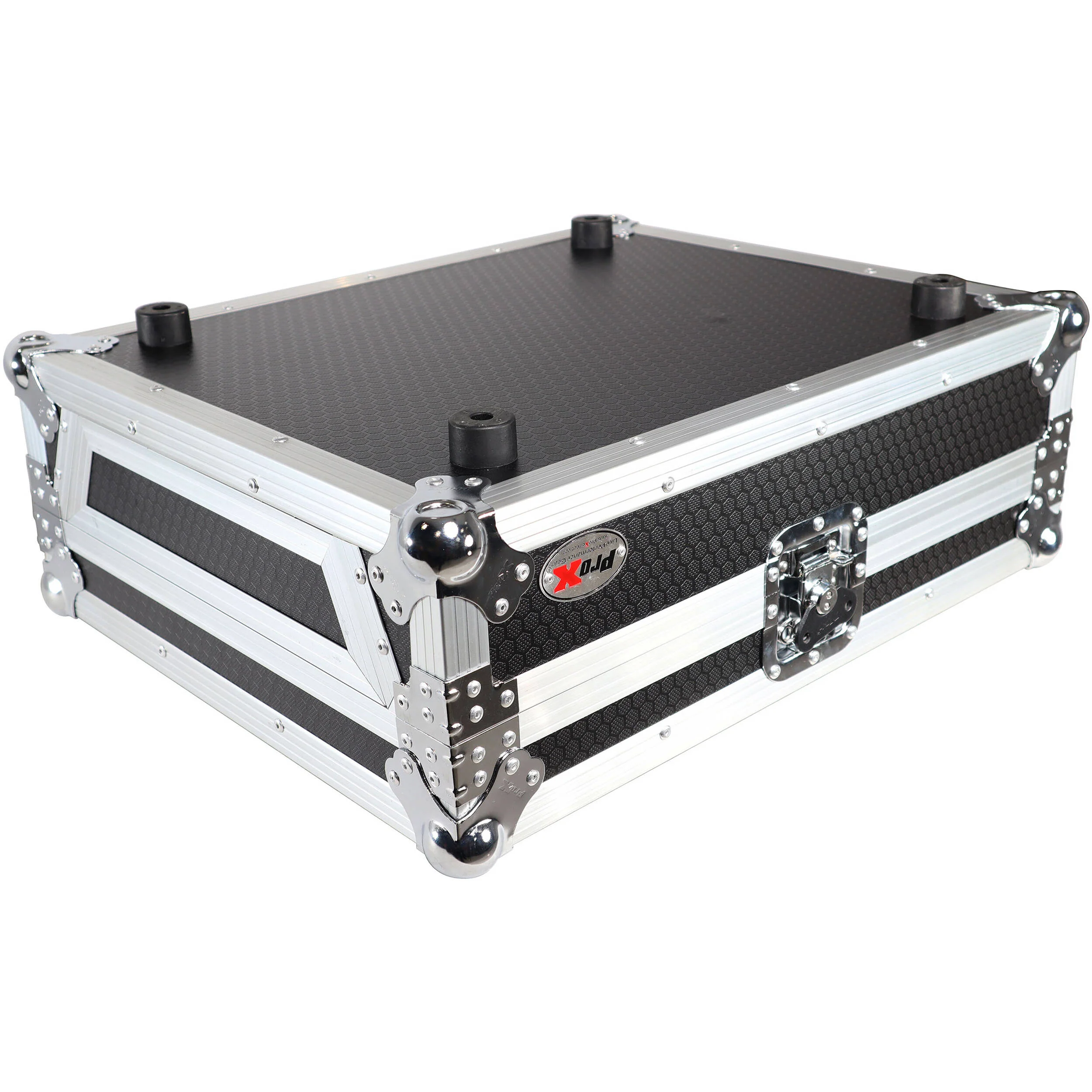 ProX ATA Style Flight Road Case for Pioneer DJM-A9 & DJM V10 DJ Mixer (Black / Silver) - Image 2